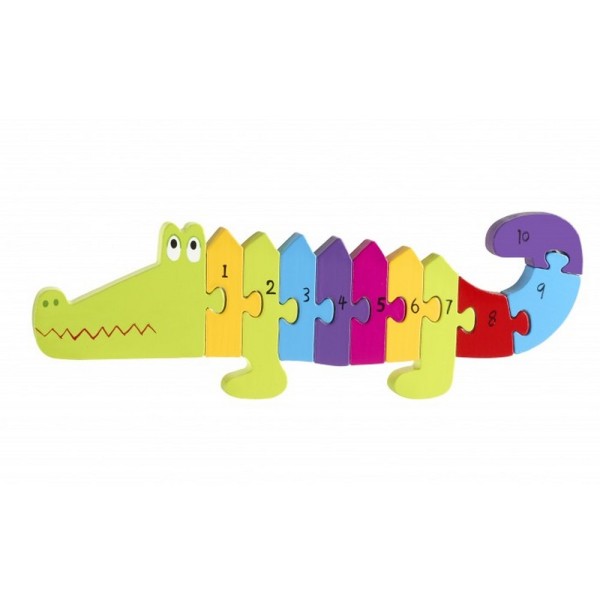 Puzzle de nombre Crocodile - à partir de 12 mois Orange Tree Toys - Photo n°1