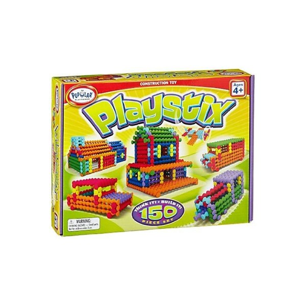 Popular Playthings - 58112 - Jeux De Construction - Playstix - 150 Pièces - Multicolore - Photo n°1