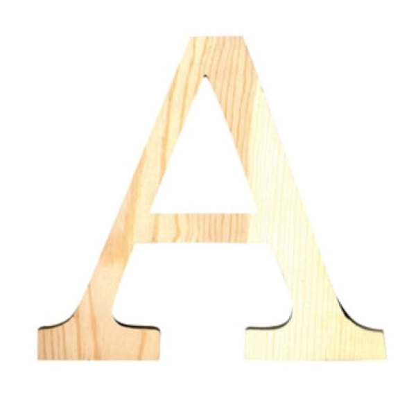 Lettre en bois petit modele A 11,5cm - Photo n°1