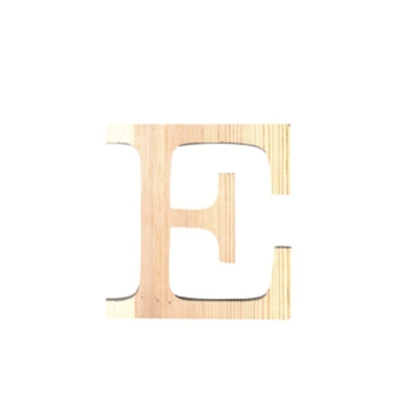 Lettre en bois petit modele E 11,5cm - Photo n°1