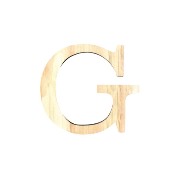 Lettre en bois petit modele G 11,5cm - Photo n°1