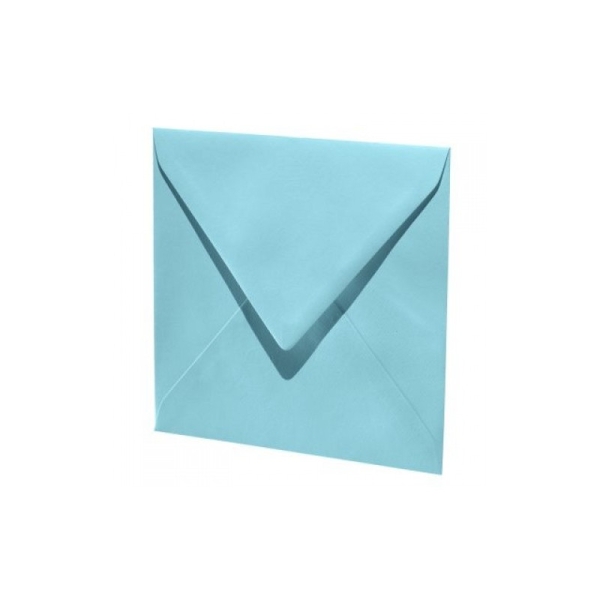 Enveloppe carrée 135x135 paquet de 5 turquoise - Photo n°1