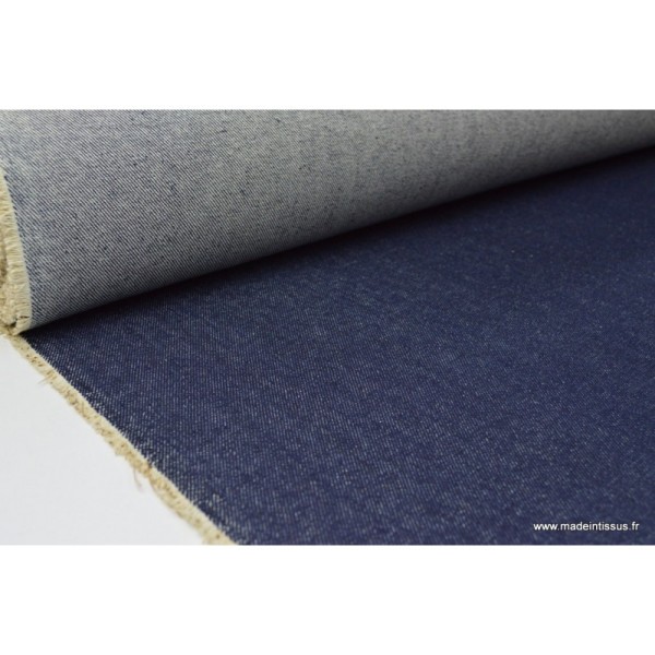 Tissu denim lourd jean bleu - Photo n°1