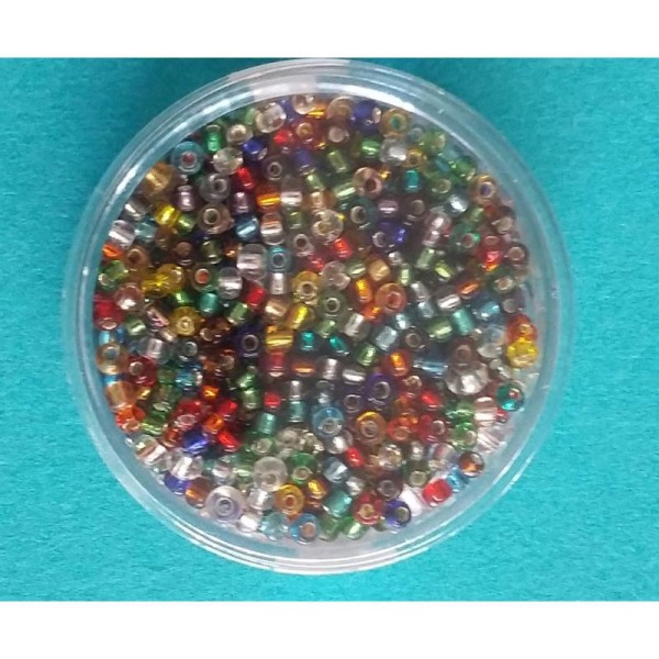 Perles de rocaille multicolor - Photo n°1
