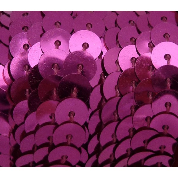 2m Ruban Galon Sequin De Couleur Rose Fuchsia 6mm Brillant - Photo n°0