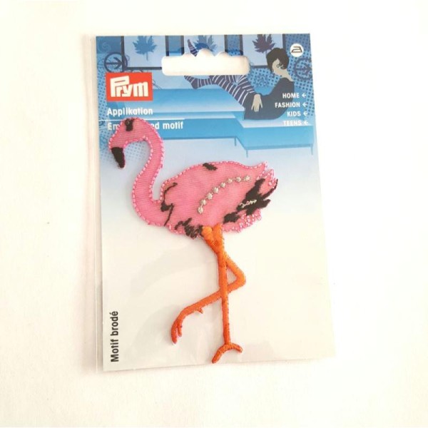 1 Grand Thermocollant flamand rose - 16cm - Photo n°1