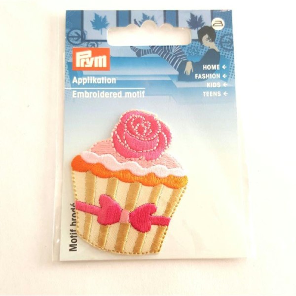 1 Thermocollant cupcake avec une rose - Photo n°1
