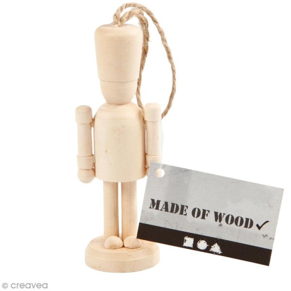 Figurine en bois à décorer - Casse-noisettes - 9 cm - 1 pce - Photo n°1