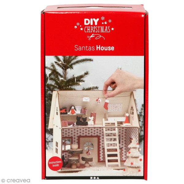 Kit DIY Maquette - Maison du père Noël - 18 x 27 x 25 cm - Photo n°1