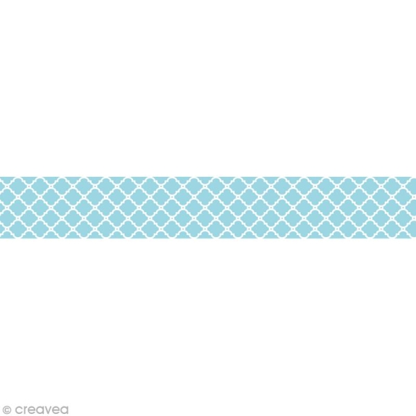 Masking tape Toga - Vue sur mer Diagonales Bleu / Blanc x 10 m - Photo n°2