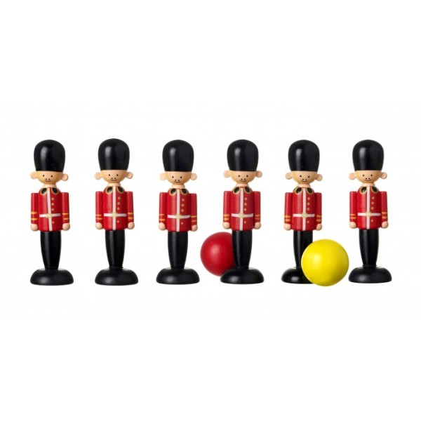 Jeux de quilles - 6 figurines soldat Anglais et 2 balles - dès 36 mois Orange Tree Toys - Photo n°1