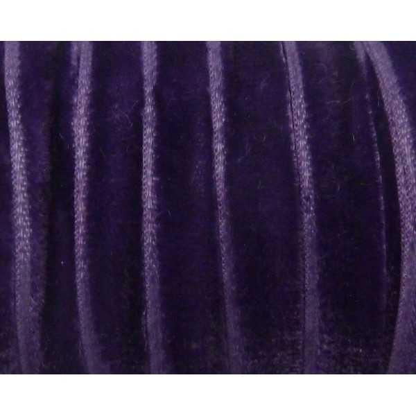 R-2,50m Ruban Galon Velours Plat Violet 7mm De Large - Photo n°1