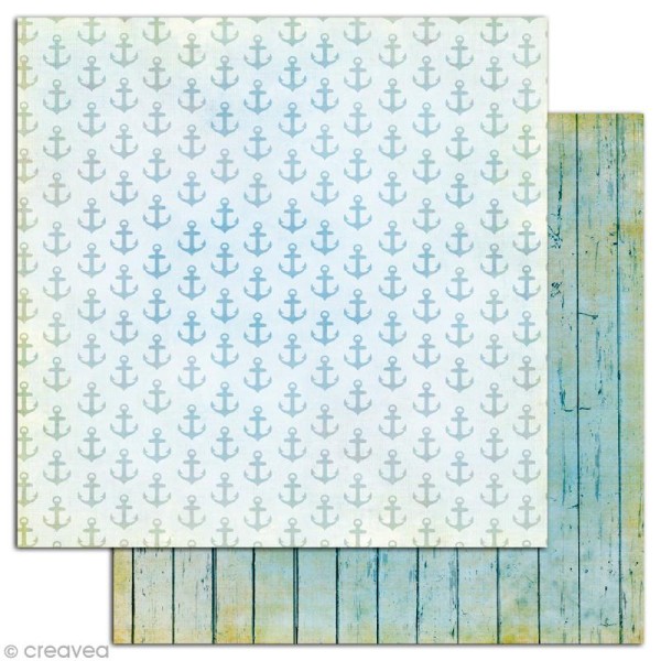Papier scrapbooking Vue sur mer - Set 6 feuilles 30,5 x 30,5 cm - Recto Verso - Photo n°3