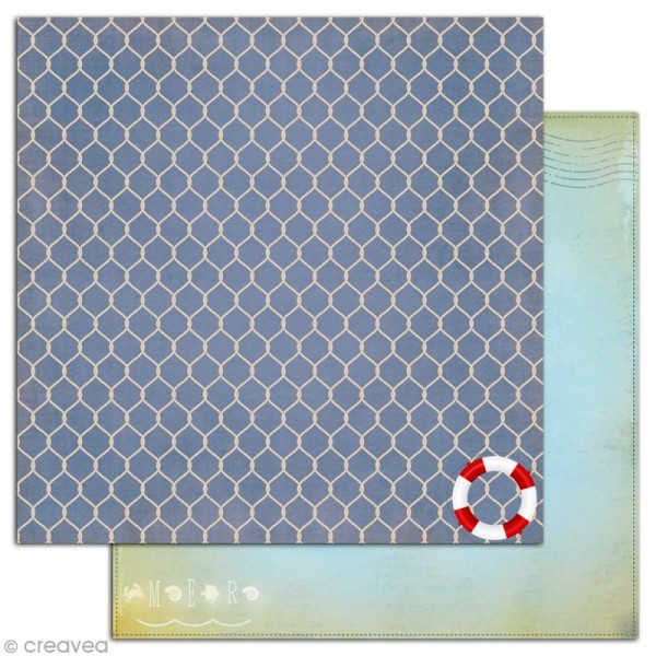 Papier scrapbooking Vue sur mer - Set 6 feuilles 30,5 x 30,5 cm - Recto Verso - Photo n°4