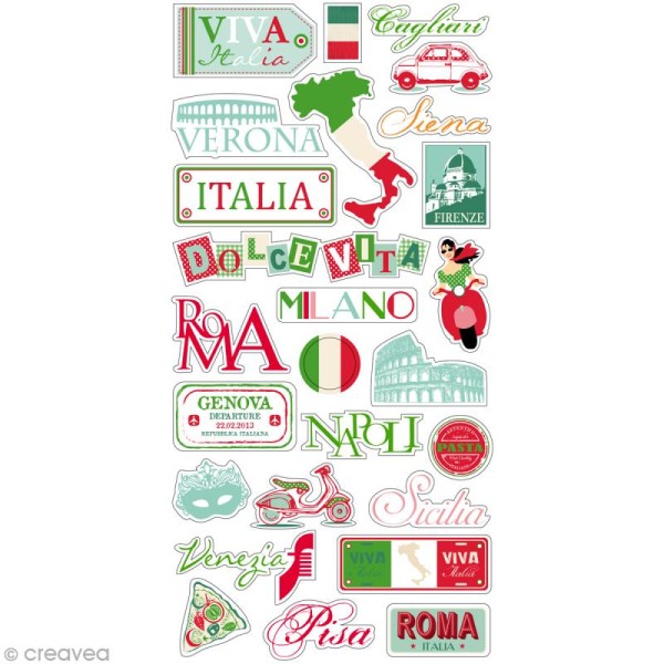 Stickers Italie Toga - 1 planche 15 x 30 cm - Photo n°2