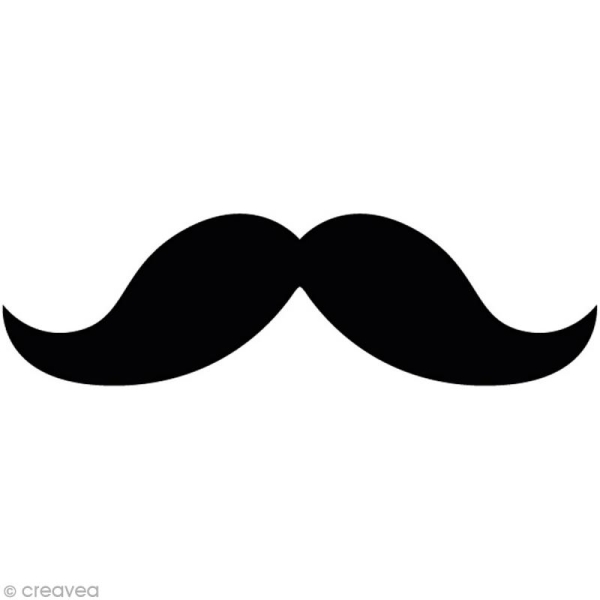 Tampon bois  Divers - Moustache classique - 6 x 3 cm - Photo n°2