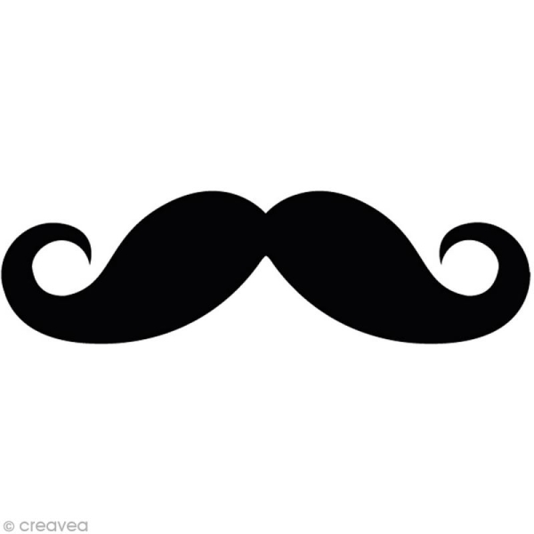 Tampon bois  Divers - Moustache fantaisie - 6 x 3 cm - Photo n°2