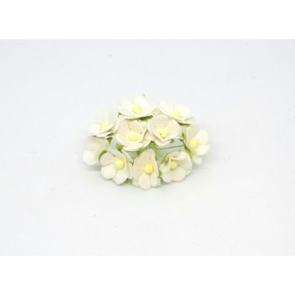 10 fleurs Sweetheart Blossom 1,5cm - Blanc - Photo n°1