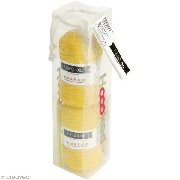 Kit Ribbon XL - coussin jaune - Photo n°1
