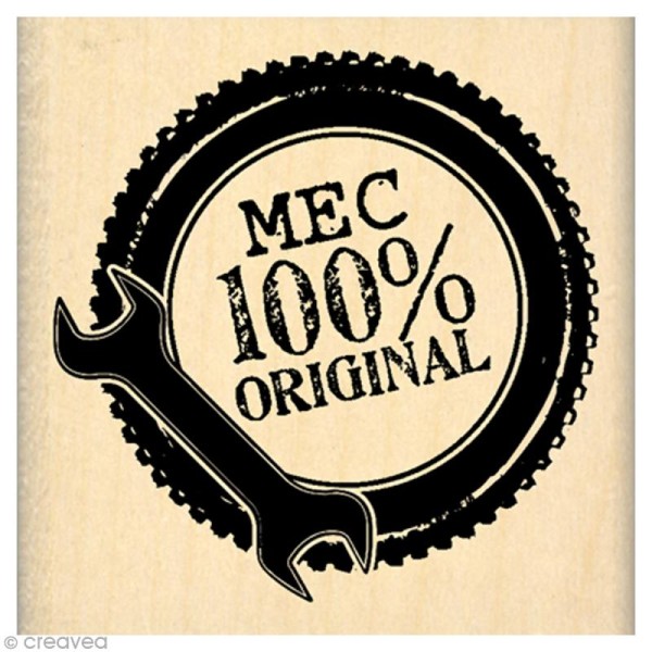 Tampon 100% grunge - 100% mec - 6 x 6 cm - Photo n°1