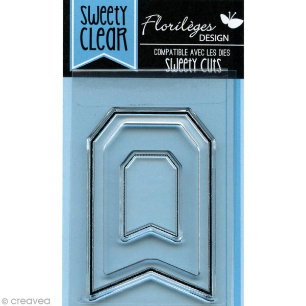 Tampon Sweety clear 4 x 6 cm - Tags lignes x 2 - Photo n°1