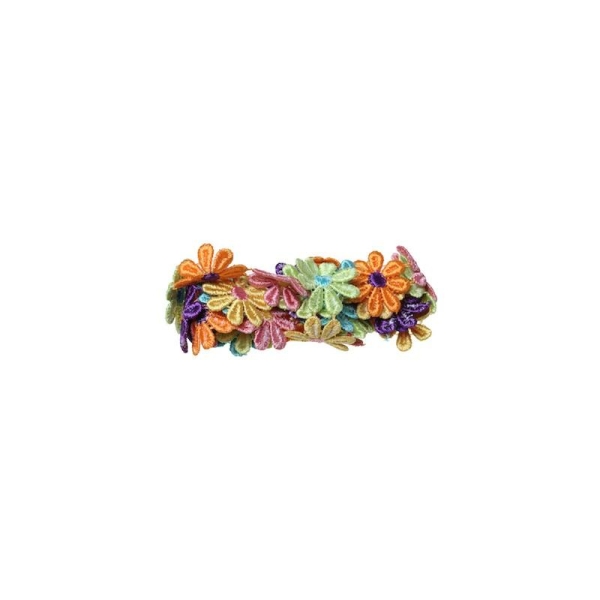 2 M Dentelles en Polyester Fleur Multicolore - Photo n°1