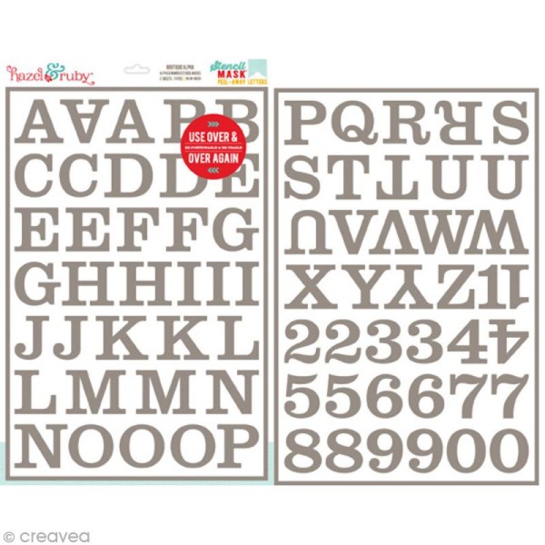 Pochoir inversé - Lettre alphabet Boutique - 30,5 x 46 cm - Photo n°1
