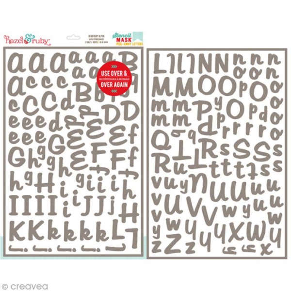 Pochoir inversé - Lettre alphabet Dear ruby - 30,5 x 46 cm - Photo n°1