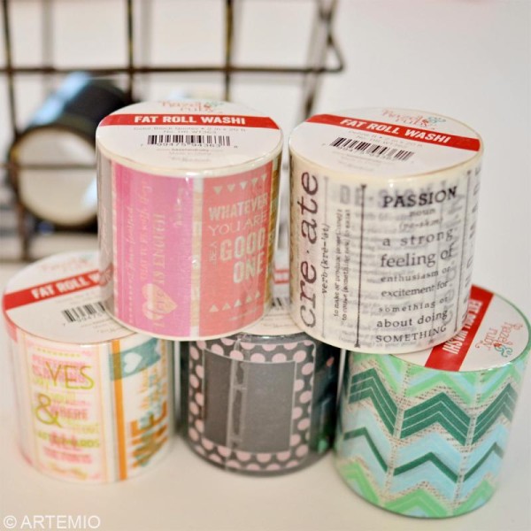 Washi tape Hazel Ruby - Cadres craie - 5 cm x 6,1 m - Photo n°2