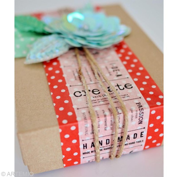 Washi tape Hazel Ruby - Cadres craie - 5 cm x 6,1 m - Photo n°3