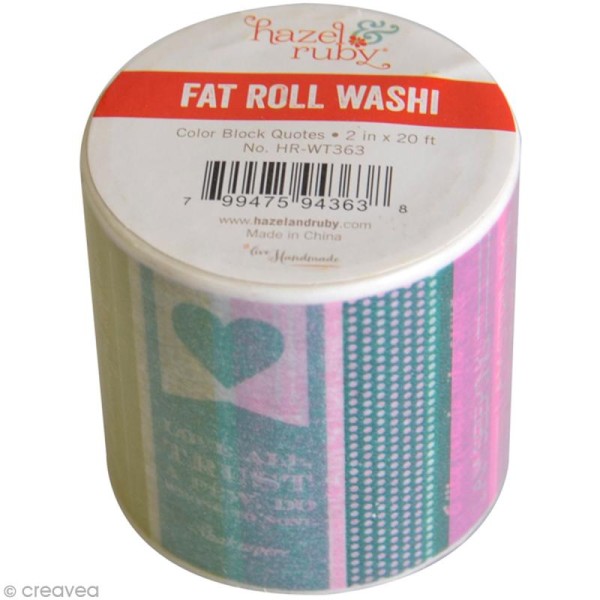 Washi tape Hazel Ruby - Citations colorées - 5 cm x 6,1 m - Photo n°2