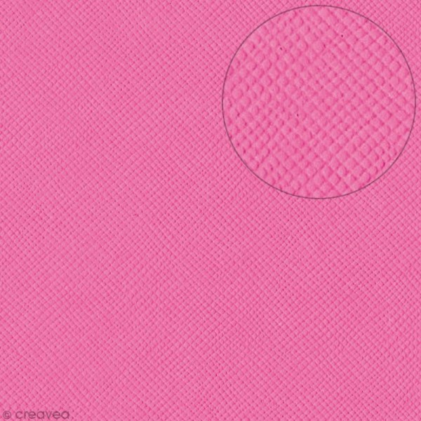 Papier scrapbooking Bazzill 30 x 30 cm - Criss cross - Cupcake (rose) - Photo n°1