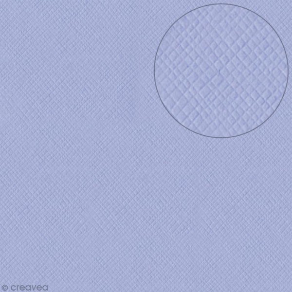 Papier scrapbooking Bazzill 30 x 30 cm - Criss cross - Hyacinthe (bleu mauve) - Photo n°1