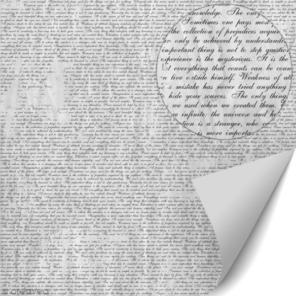 Papier scrapbooking Bazzill 30 x 30 cm - Motif - Antique letter (imprimé lettre) - Photo n°1