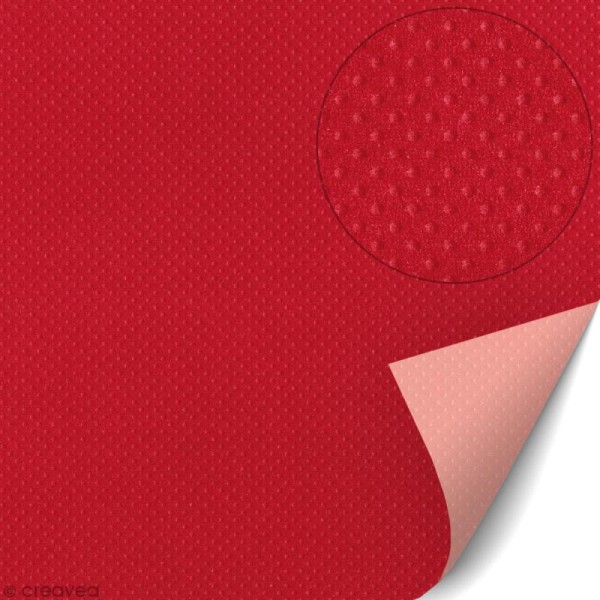 Papier scrapbooking Bazzill 30 x 30 cm - TSC - Raspberry parfait (rouge et rose) - Photo n°1