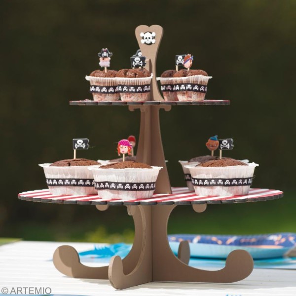 Plateau présentoir à cupcakes à décorer 18 cm - Photo n°2