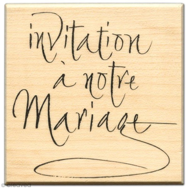 Tampon Mariage - Invitation à notre mariage - 7,6 x 7,6 cm - Photo n°1