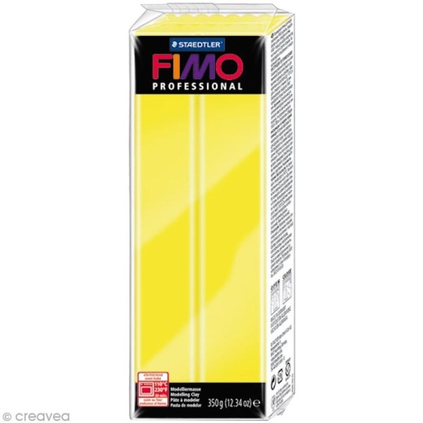 Pâte Fimo Professional Jaune citron 1 - 350 gr - Photo n°1