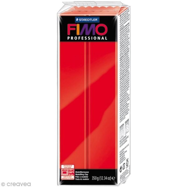 Pâte Fimo Professional Rouge pur 200 - 350 gr - Photo n°1