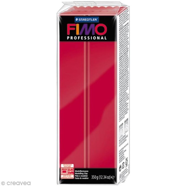 Pâte Fimo Professional Rouge carmin 29 - 350 gr - Photo n°1
