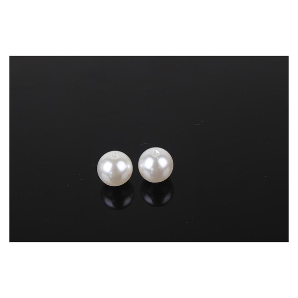 30 Perles imitation en Verre 6mm Blanc Brillant Creation bijoux 