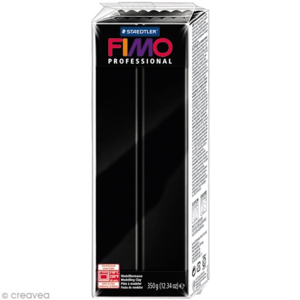 Pâte Fimo Professional Noir 9 - 350 gr - Photo n°1