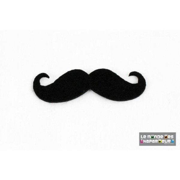 Lot De 10 Moustaches En Feutrine Noir Pour Customisation Textile, Scrapbooking, Ou Bijoux Fantaisie - Photo n°1