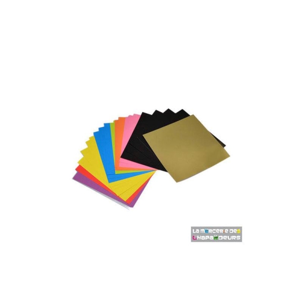 Assortiment Papier Origami Couleur Mélangée, 12.5 Cm X 12.5 Cm, 42 Pcs /Sachet - Photo n°1