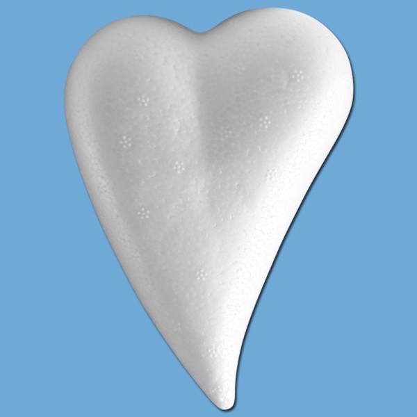 Coeur goutte en polystyrène 12 cm - Photo n°1