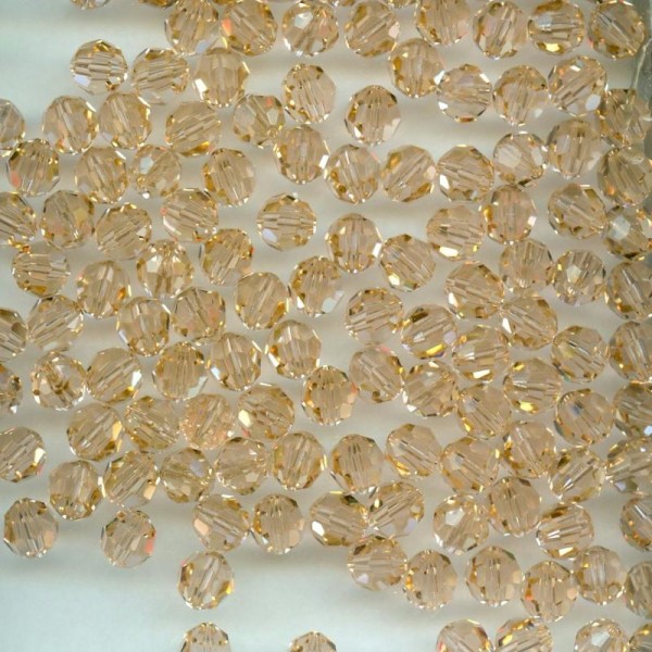 5000 8 LP *** 8 perles RONDES cristal Swarovski 8mm LIGHT PEACH - Photo n°1
