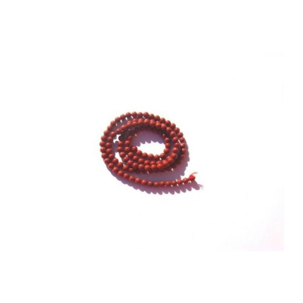 Jaspe Rouge multicolore : 10 MICRO perles 3 mm de diamètre - Photo n°1