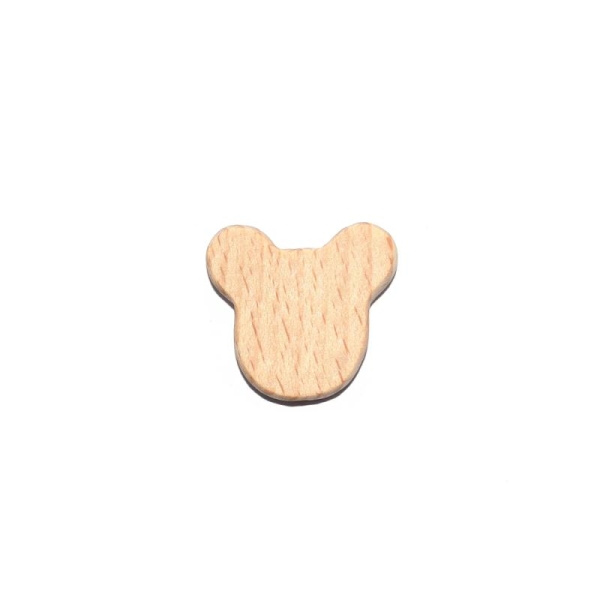 Perle en bois tête de Mickey - Photo n°1