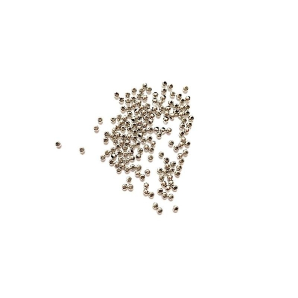 1000 Perles intercalaires argenté mat 3 mm - Photo n°1