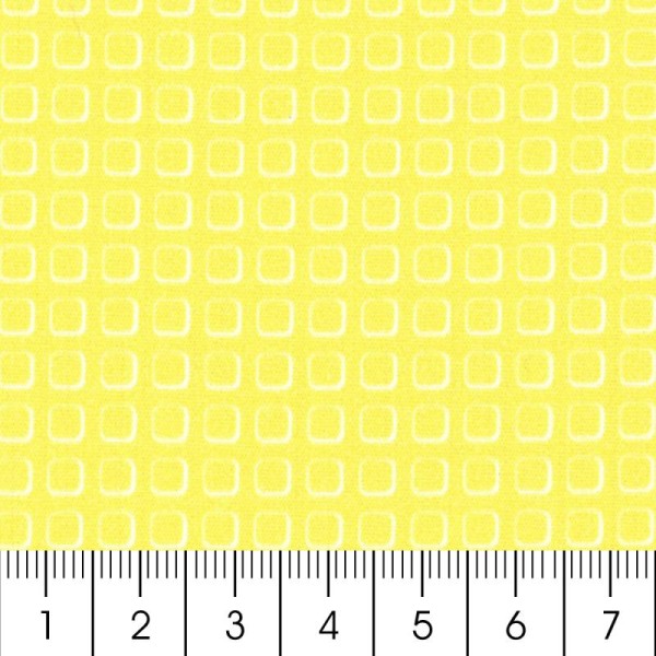 Tissu Christel G Design - Forest vintage - Petits carrés jaunes - Par 10 cm (sur mesure) - Photo n°2